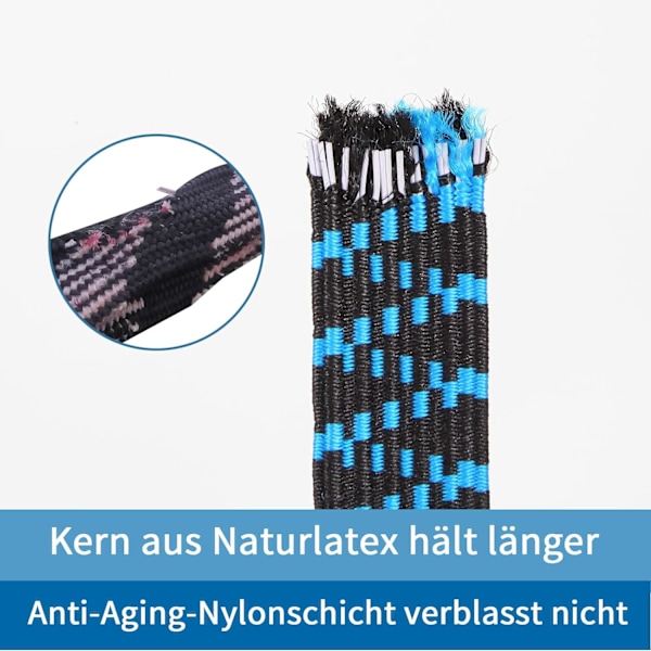 Bungee-spännare med krokar, 4-pack justerbara bungee-spännare 1M platt elastisk repspännare för simbassängstält camping blå.