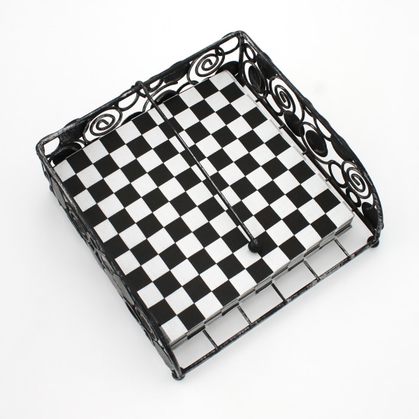 80 stk. Halloween-servietter, sort og hvid, 33*33 cm