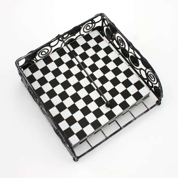 80 stk Halloween-servietter, sort og hvitt, 33*33 cm
