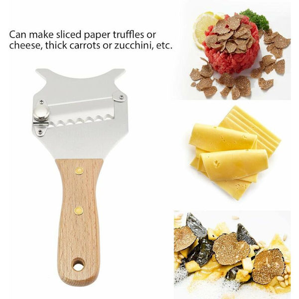 Truffel- og ostekutter i rustfritt stål med justerbart blad - Sjokoladebarkhøvel for kjøkkenutstyr