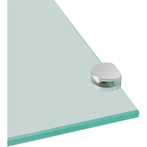 Glas Klemme Glas Hyldebeslag Væghængt Hylde Støtte Justerbar Fastgørelse, Tilpasningsdygtig 6-8mm Tykkelse Glas, 4 Stk, 25*18*13mm
