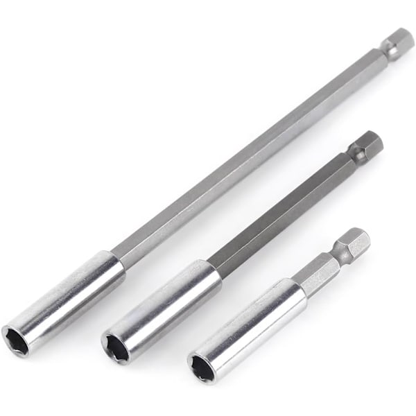 3 kpl 1/4\" magneettinen bittipidike jatko ruuvimeisseli kuusiokanta 60mm 100mm 150mm jatko ruuvimeisseli bitti