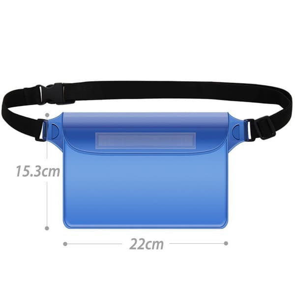 Vattentät påse med justerbar midjerem (2-pack) - Vattentät midjeväska