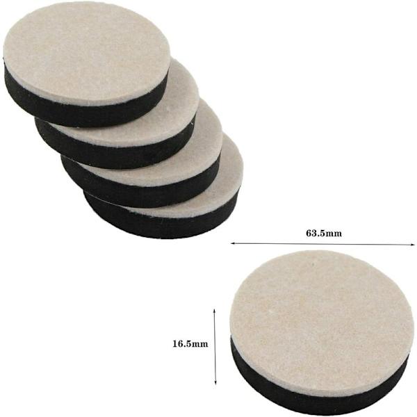 Möbelben Möbelhöjare - 4 st Diameter: 63,5 mm Höjd: 16,5 mm Sänghöjare Kan Användas I Staplar Ökad Höjd Tyst Och Slitstark.