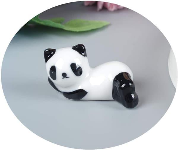 6 stk. søde panda spisepinde hvile rack stand holder til spisepinde, C