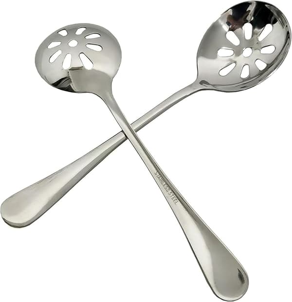 2-pack soppslev med slitsad serveringssked i rostfritt stål