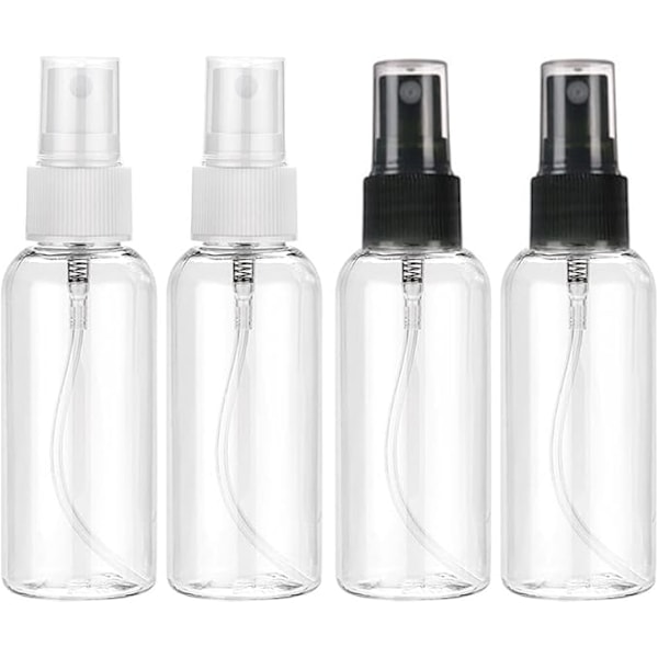 4 st 100 ml Sprayflaska, Klar Plast Återanvändbar Tom Reseflaska, Spray Kosmetiska Underflaskor kompatibla Resepåfyllningsbara