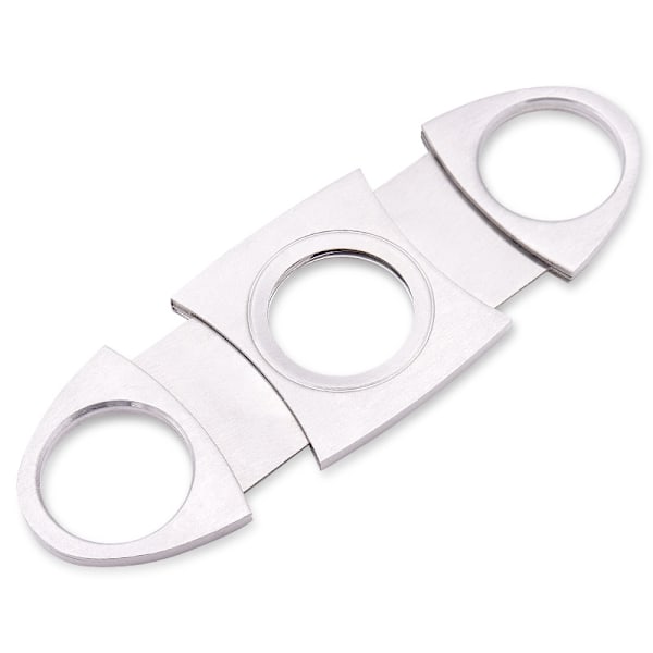 2 kpl Hopeasävyistä Ruostumattomasta Teräksestä Valmistettua Sikarinleikkuria, Sikarinleikkuri, Kaksosteräiset Sakset 90*40mm