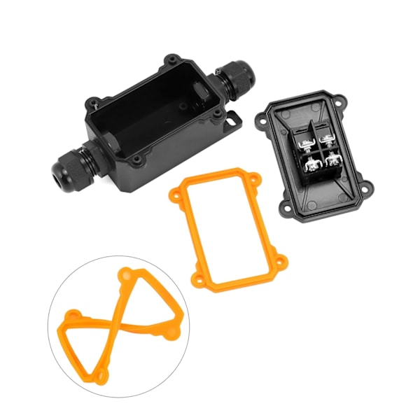 IP65 Vattentät Inline-kabelbrytare med Röd Indikatorlampa, 12-24V 30A, DPST Vippbrytare, Dubbel Positions On/Off-kontroll