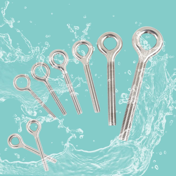 M10 304 Rustfrit Stål Lukket Svejning Spole Skrue Gevindstang Bolt 5PCS 11