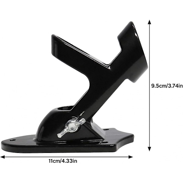 Justerbar Flagstangstøtte Flag Holder Aluminium Flagstang Base Med To Positioner Til Flagstænger Med En Diameter På (sort)