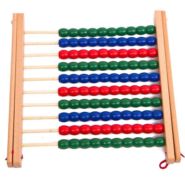 Klassisk treleketøy for pedagogisk telling, 100 perler