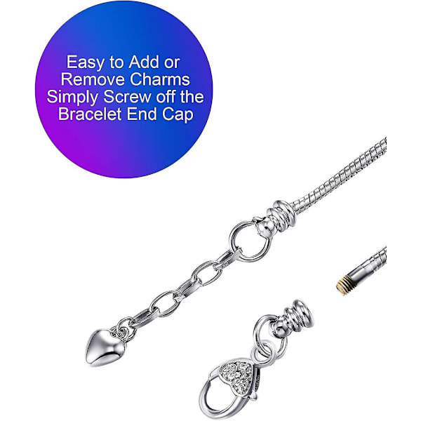 Unicorn Glitrende Krystall Charm Armbånd Bangel For Jente Dame