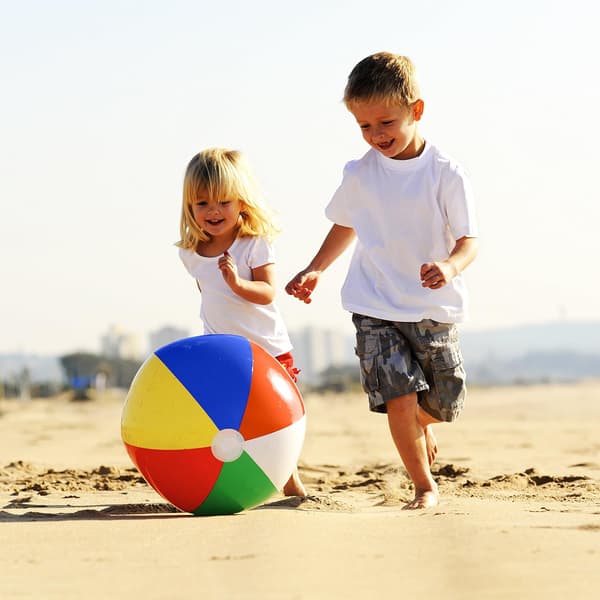 12\" Regnbuefarvede oppustelige strandbolde til strand- og poolparty - 12 stk.