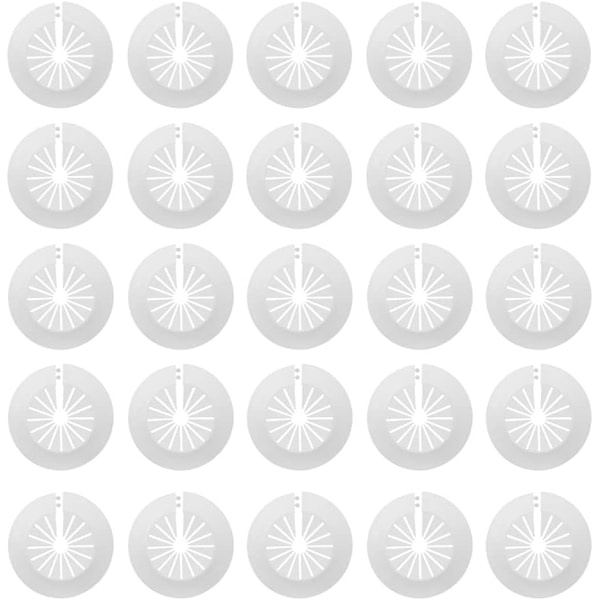 30 st Rörskydd i Plast för Radiatorer, Enkla Rosetter, Rörskydd, Rörhylsor för 10-25 mm Rör (Vit)