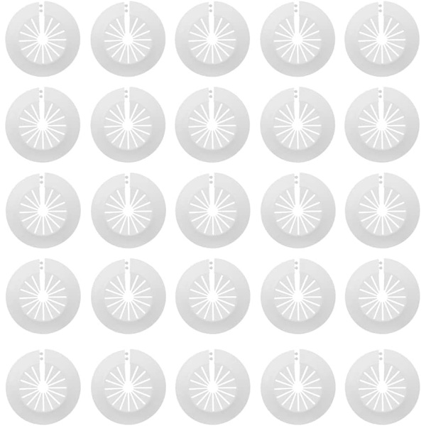 30 stk Plast Rør Radiatorer Radiator Rør Deksel Enkelt Rosetter Radiator Rør Deksel Rørhylser for 10-25mm Rør (Hvit)
