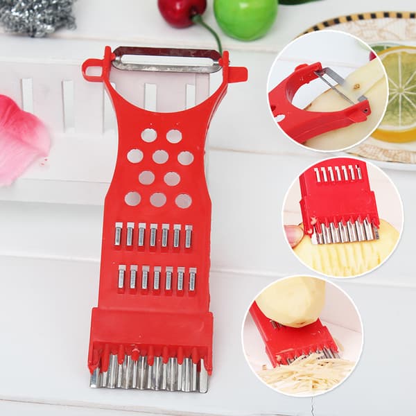 5 i 1 Multifunktionell Plastskalare Grönsaksskärare Fruktskivor Kitche