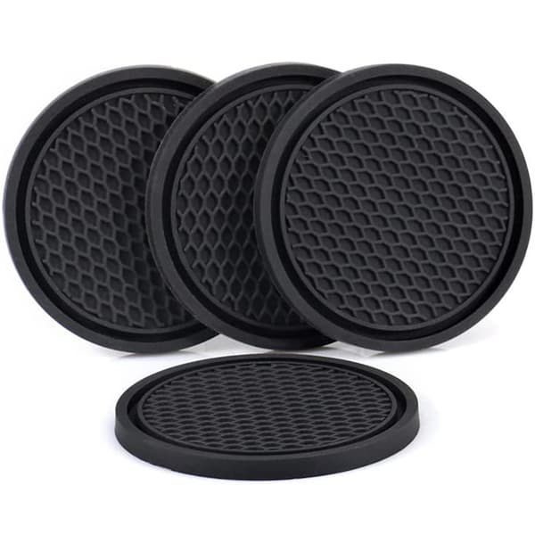 Sæt med 6 underlag, Universal Round Coaster Creative Car PVC Isolering Cush