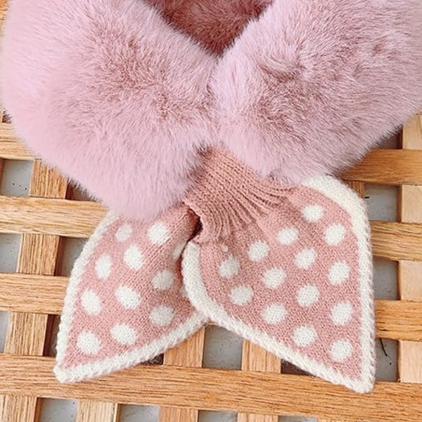 Pojke Flicka Vinter Fuzzy Halsduk Småbarn Varm Mjuk Mode Päls Hals Gaiter Barn Söta Krage
