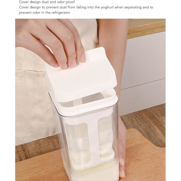 1L Yoghurt Sil - Vannseparator - For å lage tykk gresk yoghurt og cordial