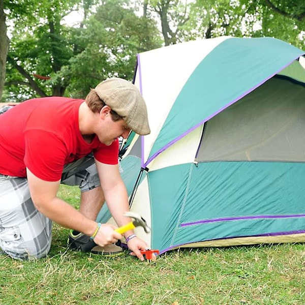 10 stk. Metal teltpløkker, 25,3 cm rustfrit galvaniseret teltpløk campingteltpløkker Heavy Duty Bivouac pløkker til camping, vandreture