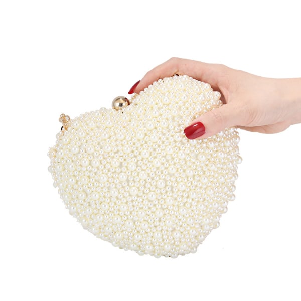 Evening Bag, Pearl Heart Tote Bag Dress Evening Bag Party Bag