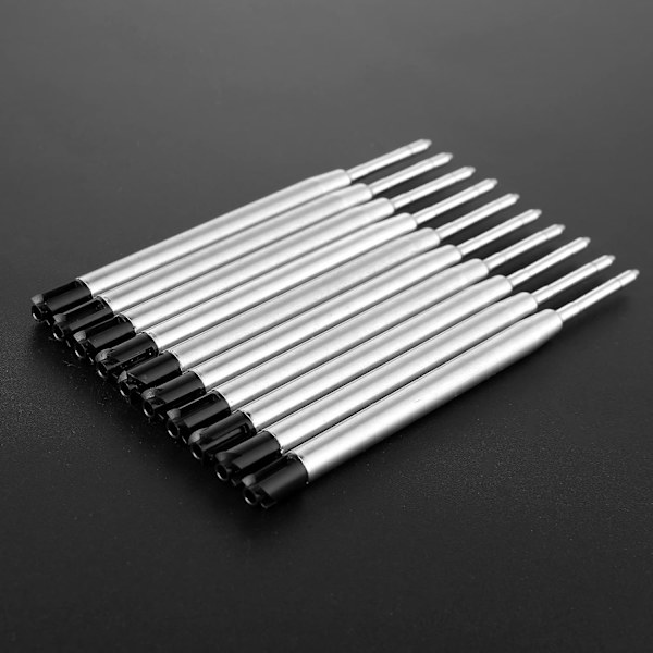 Molain 20-pack utbytbara metallkulspetspennrefill, svart bläckrefill, 1 mm medium spets kulspetspennrefill bläckpennarefill för vardagligt arbete