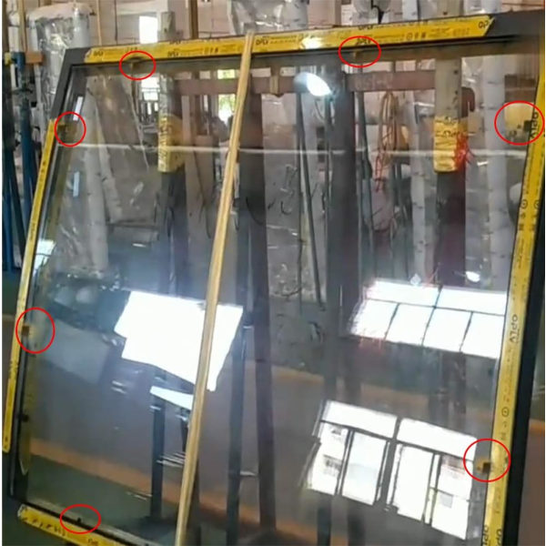 57mm x 32mm Glassavstandsstykke for vindusglass, glassgulvavstandsstykke Glasspakning Avstandsstykker, Svart (Pakke med 100)