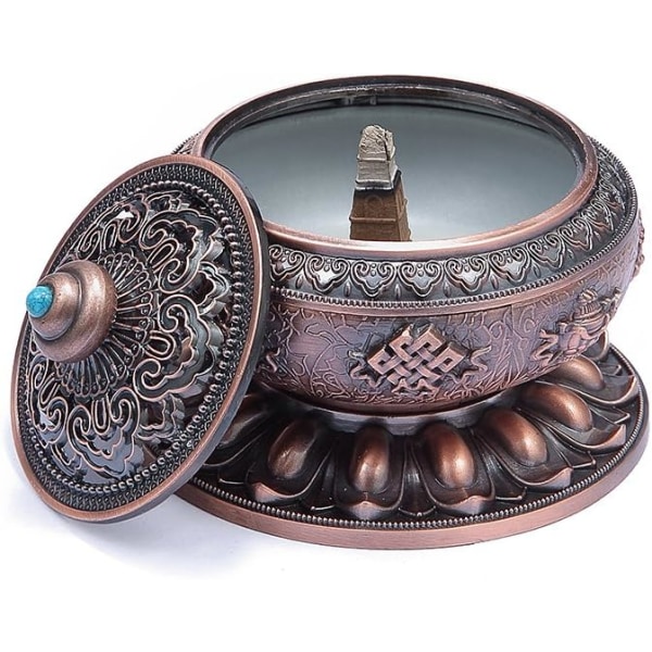 Røgelse Lysestage Brænder Tibetansk Lotus Kobberlegering (Stang/Kegle/Spiral Røgelse)