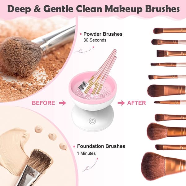 Elektrisk makeupbørste-renser, nyeste design, vask makeupbørste-renser maskine