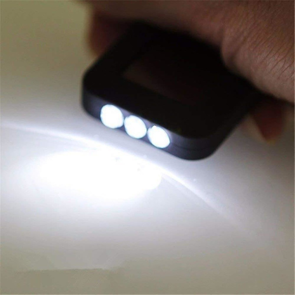 Led nøkkelring lommelykt, mini solcelledrevet nøkkelring lys nøkkelring (svart)