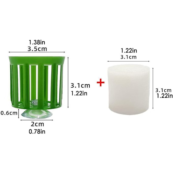 Akvarieväxthållare Planter Pot, 10 st Akvarieväxt Vikt Pot, Växtfixeringsring, Akvarietillbehör, Akvarielandskapsdekoration