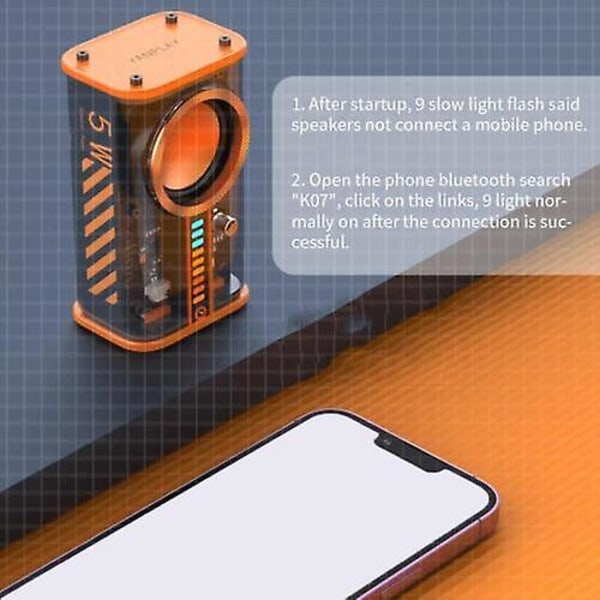 Läpinäkyvä Mini Langaton Bluetooth-kaiutin Basso Kannettava Kaiutin