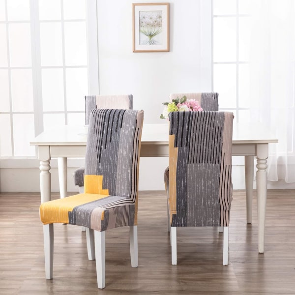 Dining Chair Covers 4 Pack, Stretch Dining Chair Seat Covers,Kitchen Chair