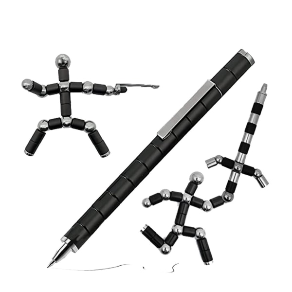 (Sort) Magnetisk magisk penn, magnetisk magnetpenn, anti-trykk, m