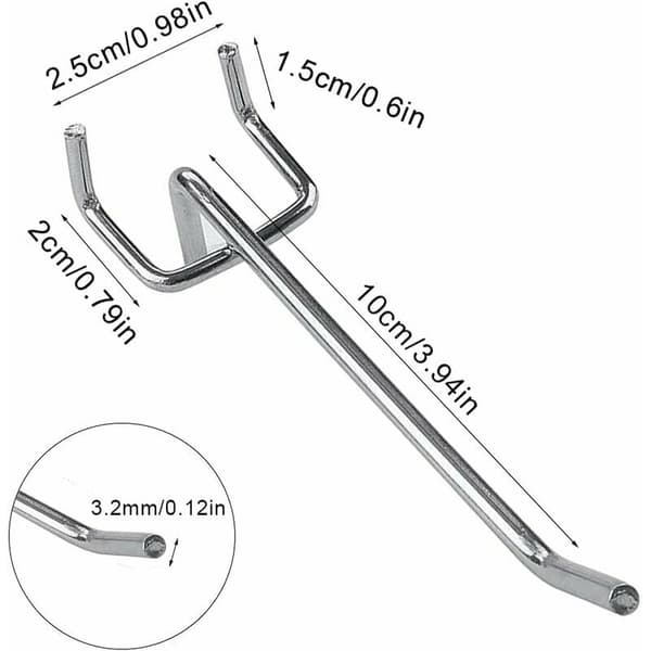 Oppbevaringskrok 40 stk Pegboard-krok, Pegboard-sortiment, Pegboard-dørkroker, P