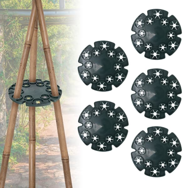 Set med 6 stöd för bambustammar, klätterväxter, tomatplantor, gurka