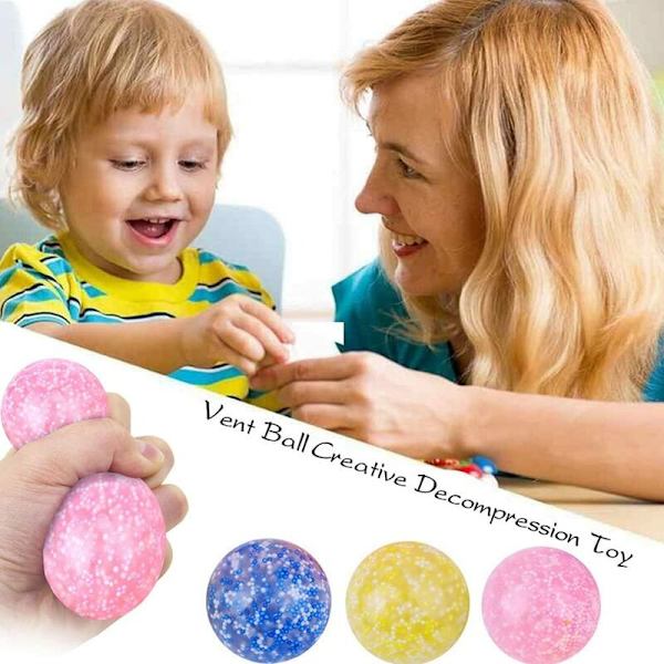 1 st Squeeze Ball Toy, Stress Balls Sensorisk Fidget Toy för Barn Vuxna