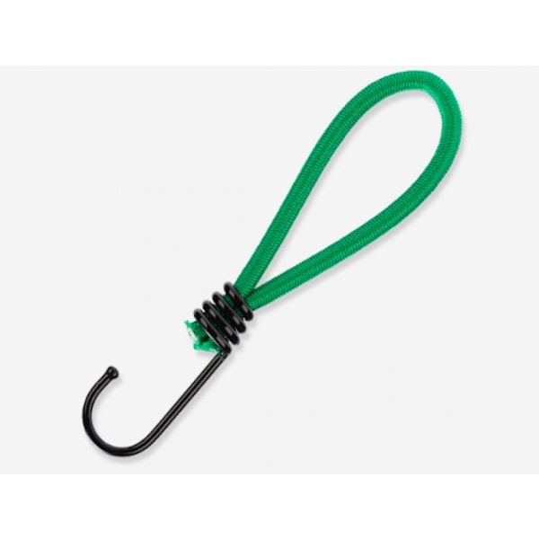25 elastiska spännare med krok för släpvagn, presenning, camping, paviljong, tält etc. - Liten bungee-sladd i grönt