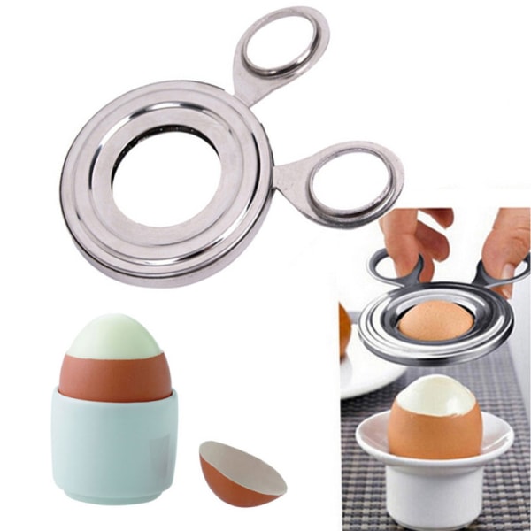 Ny bærbar Gadget Æggeskal Breaker Rustfrit stål Multifunktion Æggeskæring