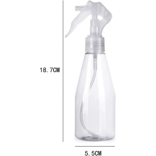 Plastiksprayflaske, 1 stk. 200 ml gjennomsiktig tom sprayflaske sprayflaske