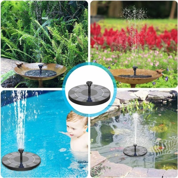 Solar Fountain Solar Pond Pump with Solar Panel Built-in Battery Water Pump