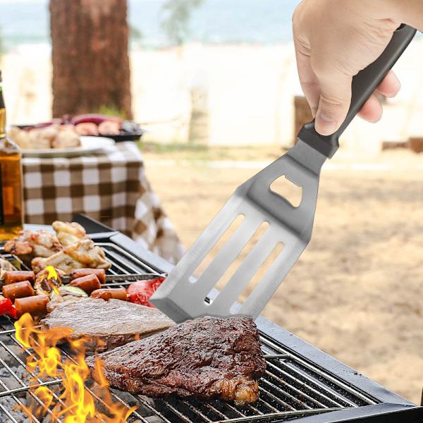 Sæt med 5 køkkenskeer i rustfrit stål til grillning og skrabning af pandekager