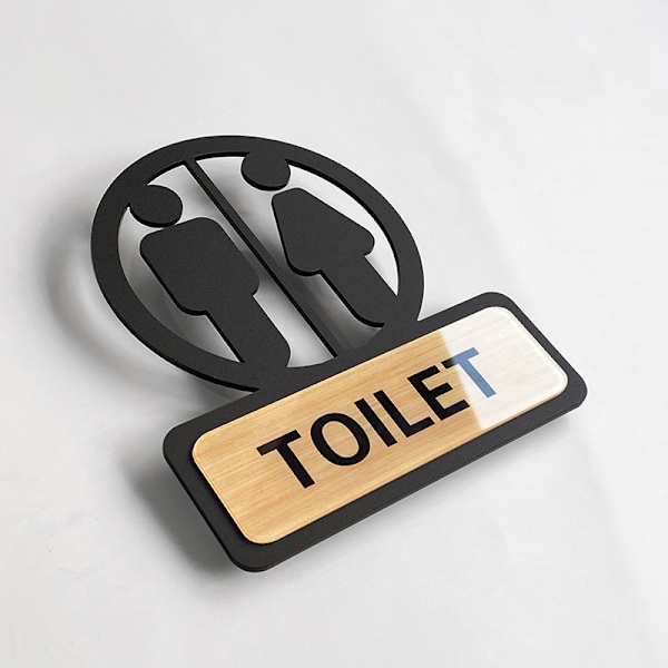 Miesten ja naisten symboli WC-kyltti, akryylinumero WC-oven kyltti, Wc-kyltti kylpyhuoneeseen, miesten ja naisten seinätarra