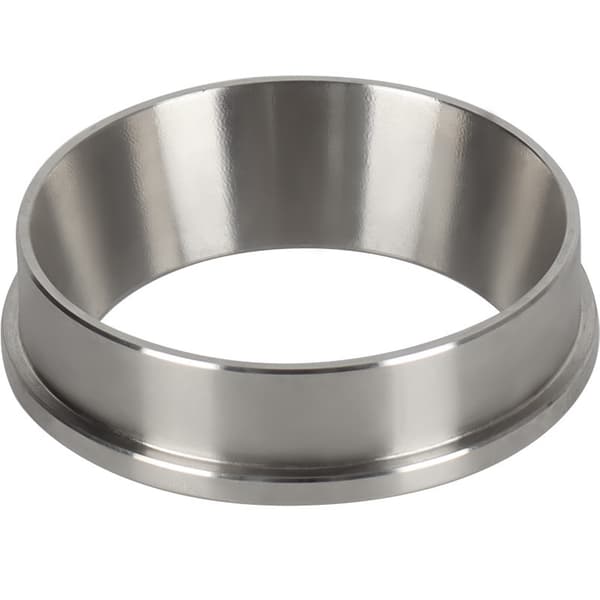 Espresso kaffetratt i rostfritt stål, inner ring för kaffekort, 53 mm doseringsring, silvervit