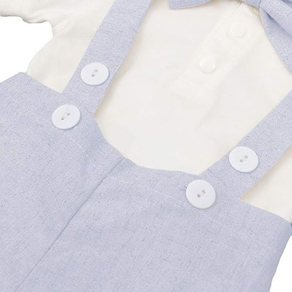 Baby dreng formelt jakkesæt herremand butterfly jumpsuit shorts bryllup smoking kostume