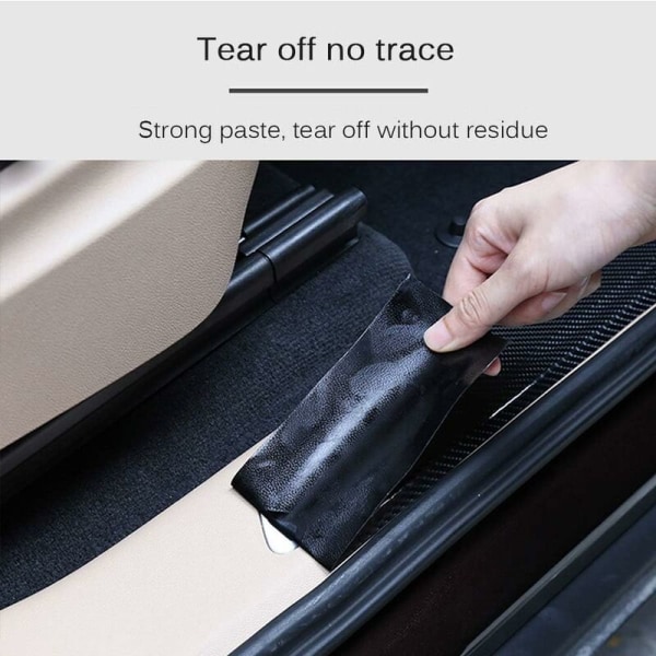 Universal Car Door Sill Protector Film, 5M Carbon Fiber Sticker Bumper Prot