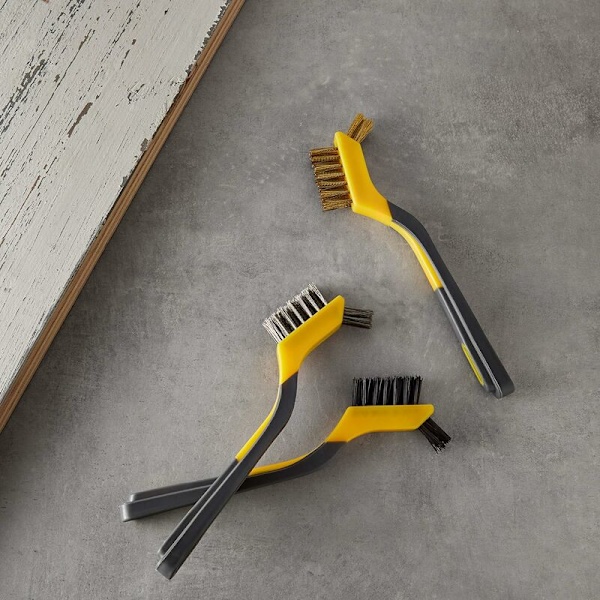 Mini børster i et sæt med 3 Versailles rustfrit stål med et ergonomisk han