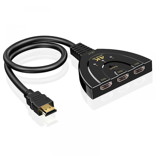Automatisk 3-portars 4K-switch 3x1-switch splitter