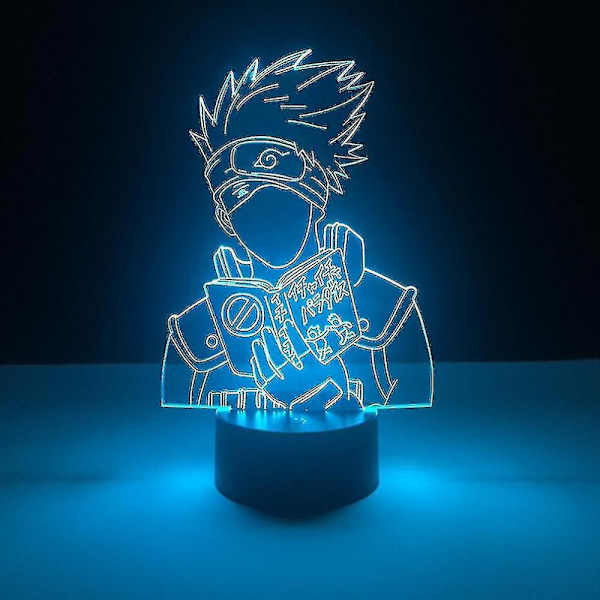 Kakashi Naruto Lasten Makuuhuoneen Yöpöytälamppu 3d Led Yövalo